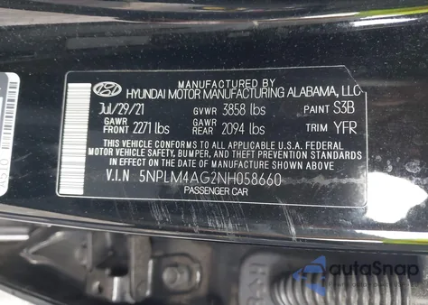 2022 Hyundai Elantra Sel from USA, damaged, VIN 5NPLM4AG2NH058660